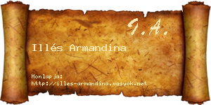 Illés Armandina névjegykártya